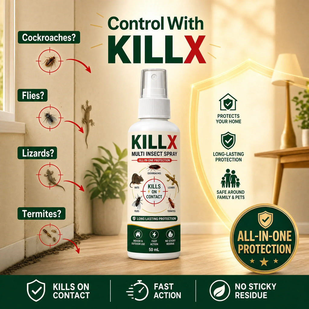 🦟 KILLX Multi-Insect Spray | Fast-Acting Pest Protection | Buy 1 Get 2 FREE
