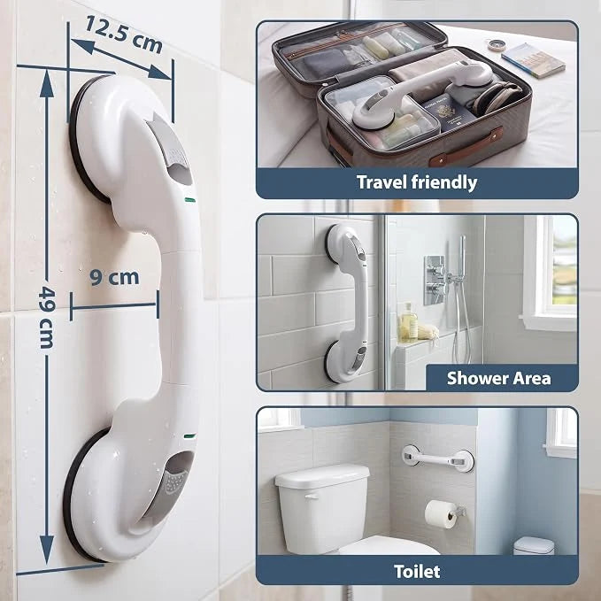 No-Drill Suction Grab Bar Handle | Strong Support & Anti-Slip Grip | ₹649
