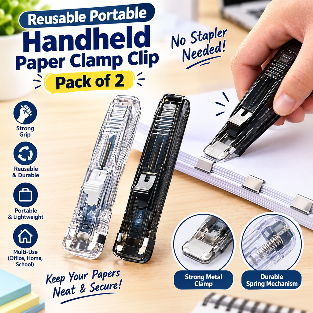📎 Paper Clamp Clip (Pack of 2) | Strong Grip | Easy Carry ✨