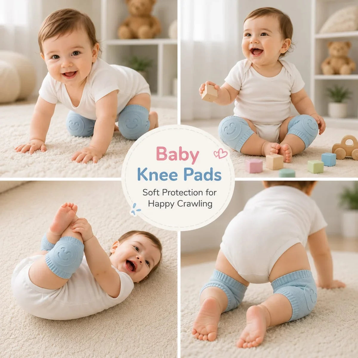 Baby knee Pads| Multicolour | Buy 1 Get 1 Free