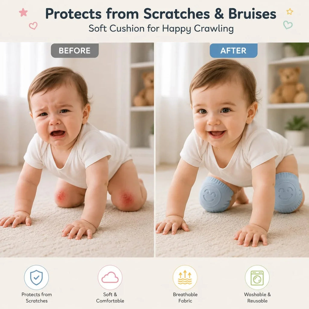 Baby knee Pads| Multicolour | Buy 1 Get 1 Free