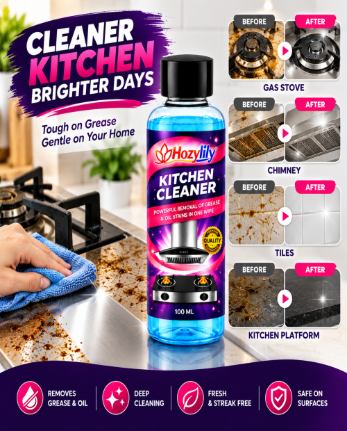 Kitchen Grease & Oil Stain Cleaner | Pack of 4 | Powerful Cleaning | Just ₹599