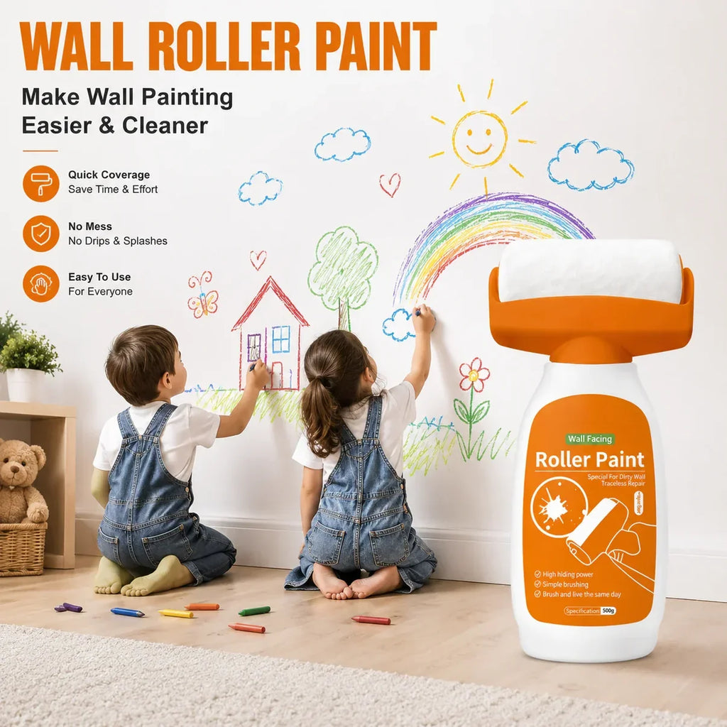 2-in-1 Wall Paint Roller | Cover Marks & Refresh Walls | ₹699