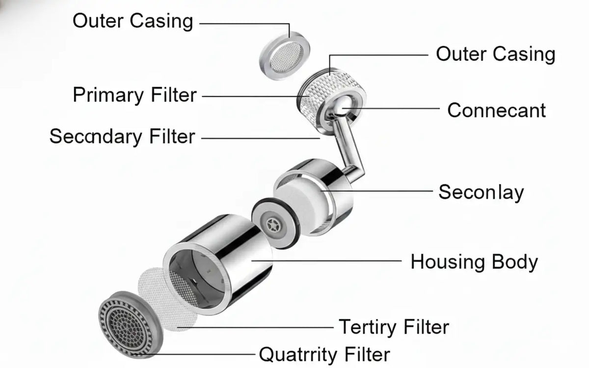 💦 Smart Faucet Rotator – 360° Adjustable | Splash-Free Flow | Durable & Rust-Proof 🔧