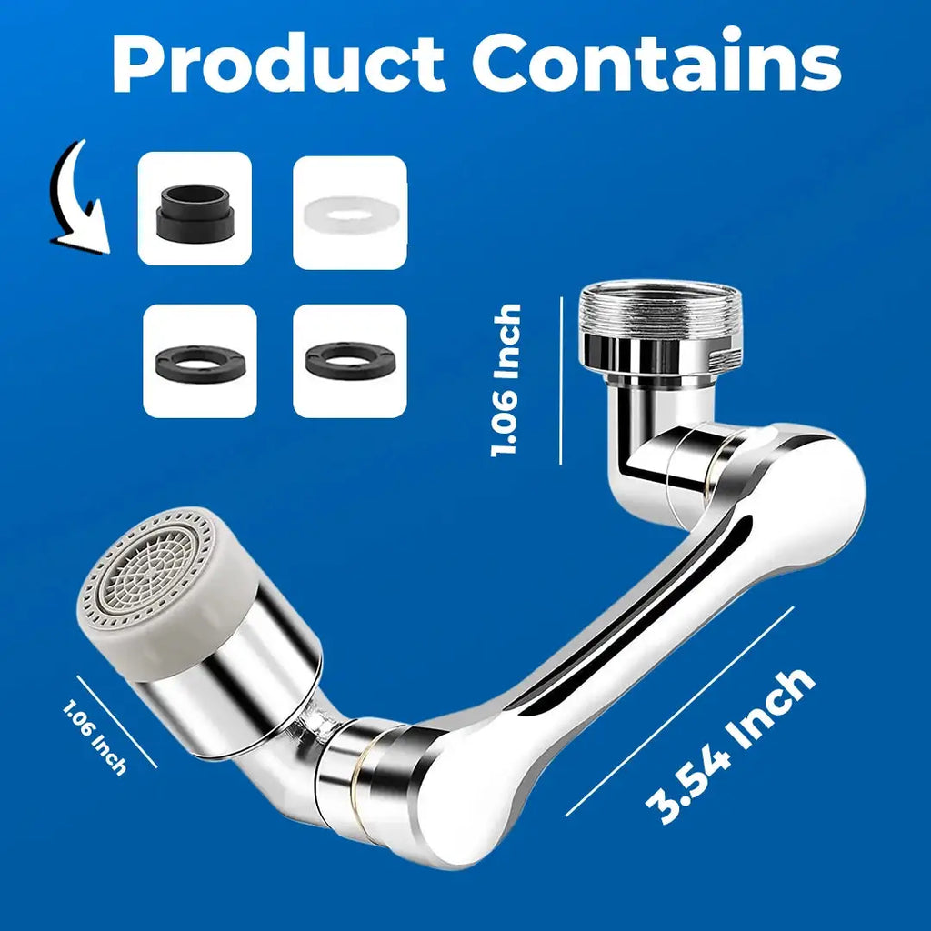 💦 Smart Faucet Rotator – 360° Adjustable | Splash-Free Flow | Durable & Rust-Proof 🔧